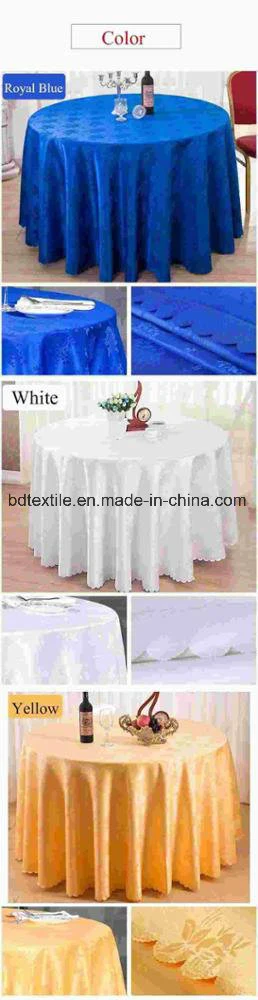 132 Inches Jacquard Damask Round Table Cloth